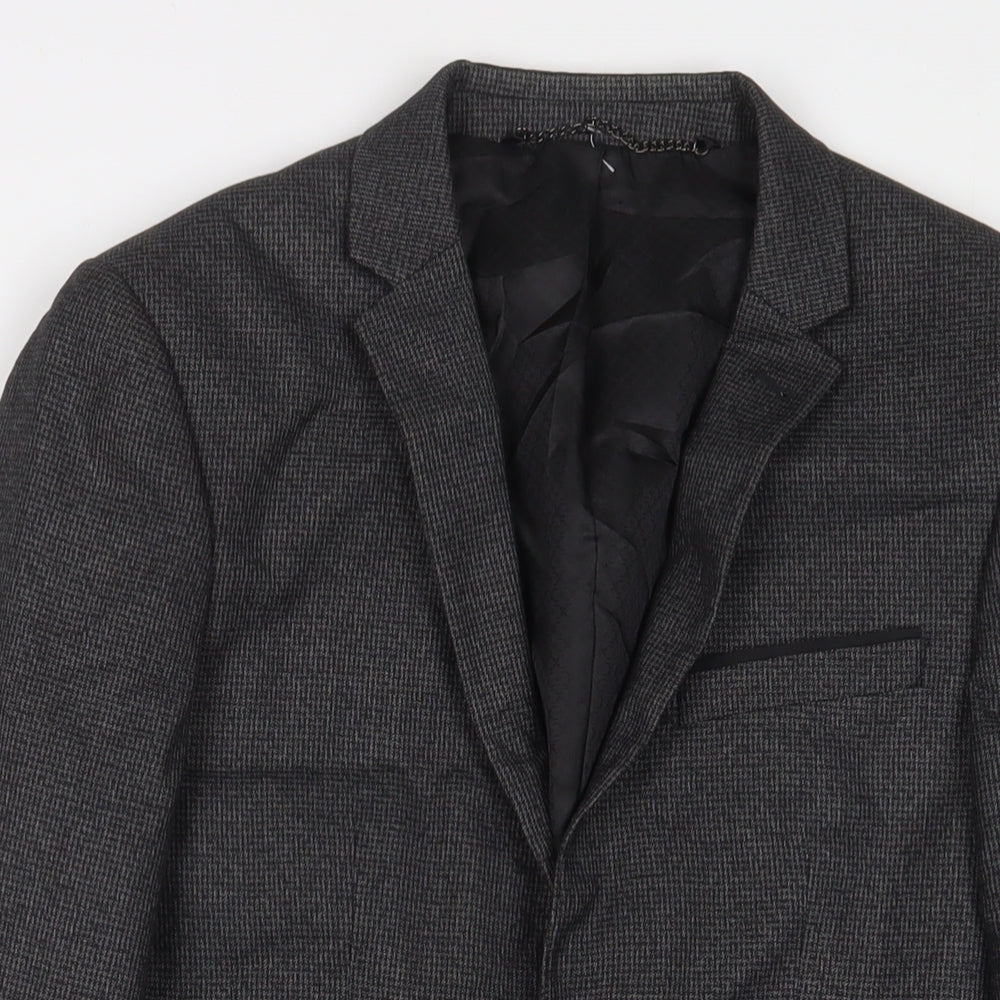 Mens UK Size 38 Burton Regular Grey Suit Jacket