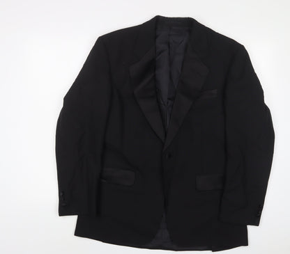 Mens UK Size 38 Greenwoods Regular Black Suit Jacket