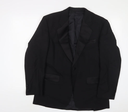 Mens UK Size 38 Greenwoods Regular Black Suit Jacket