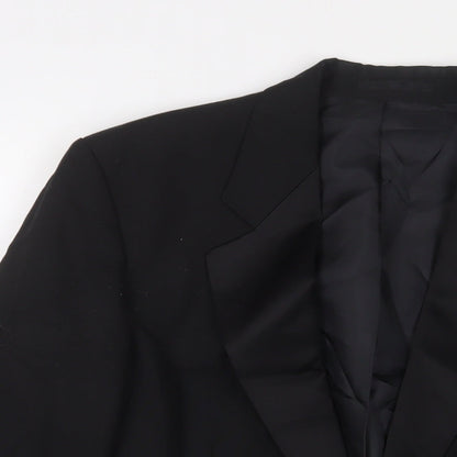 Mens UK Size 38 Greenwoods Regular Black Suit Jacket