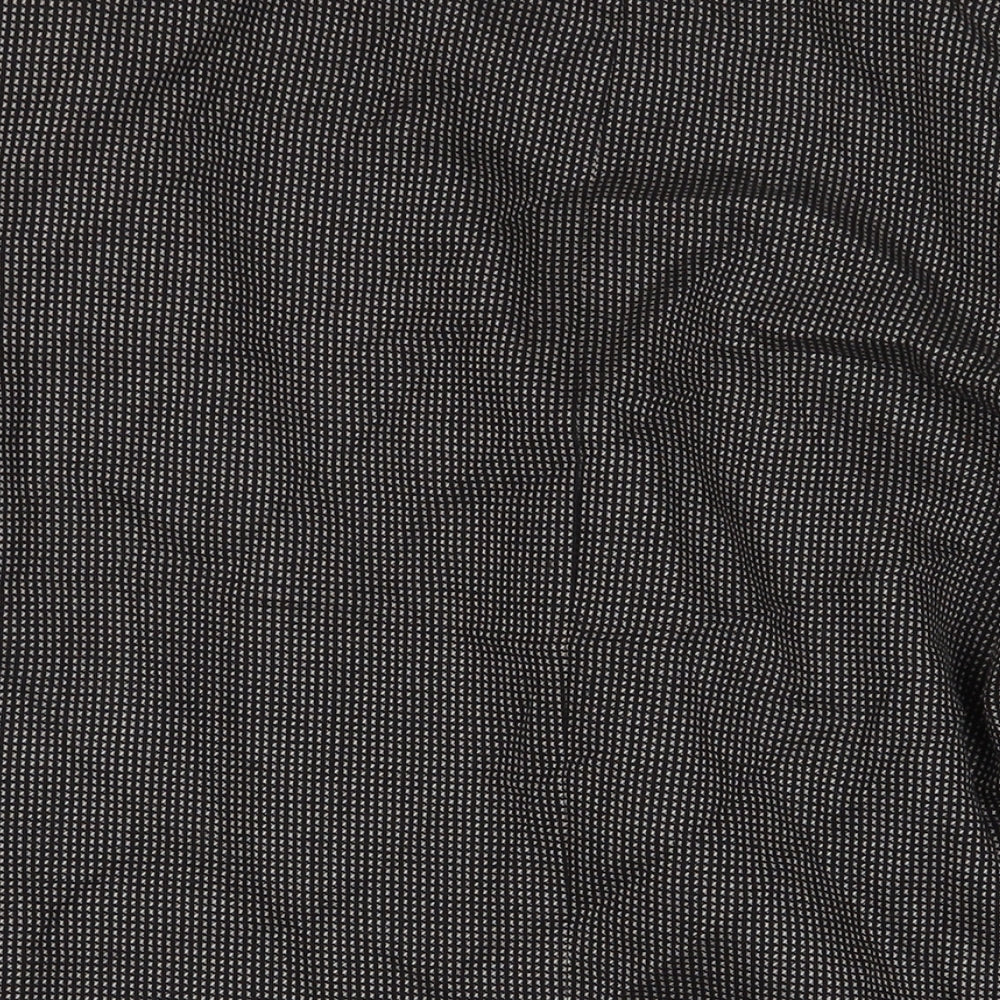 Greensmith & Sons Mens Black Herringbone Wool Jacket Suit Jacket Size 42 Regular - Shoulder Pads