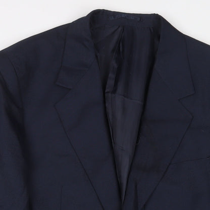 Mens UK Size 42 Chums Regular Blue Suit Jacket