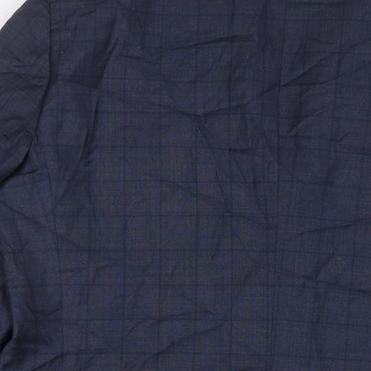 Mango Mens Blue Polyester Jacket Suit Jacket Size 44 Regular