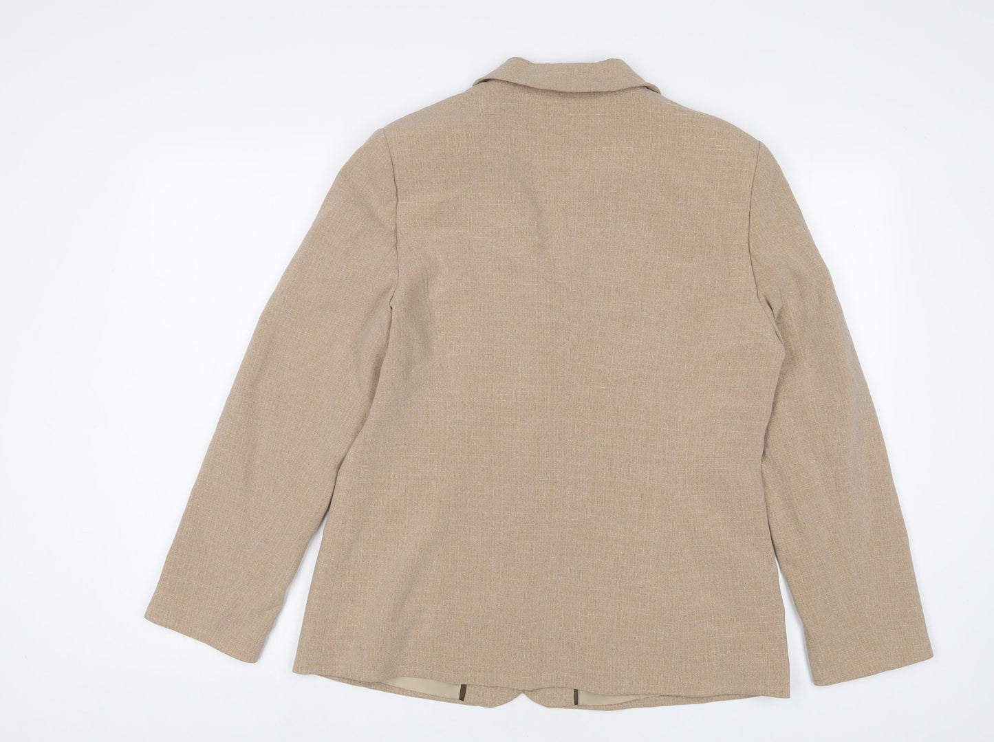 Reflections Womens Beige Jacket Blazer Size 12 Button