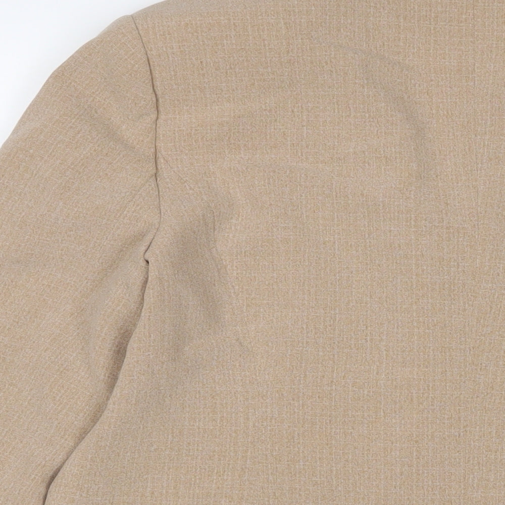 Reflections Womens Beige Jacket Blazer Size 12 Button