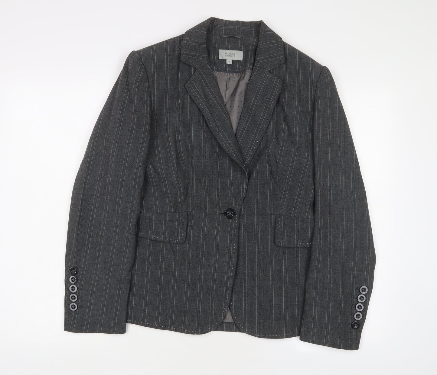 Womens UK Size 14 Marks and Spencer Grey Jacket