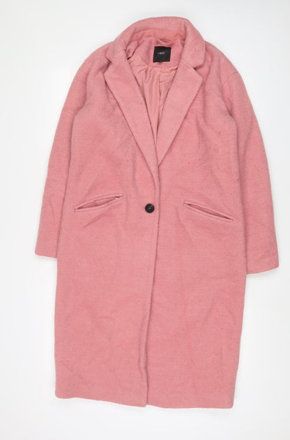 Womens UK Size 10 NEXT Pink Overcoat
