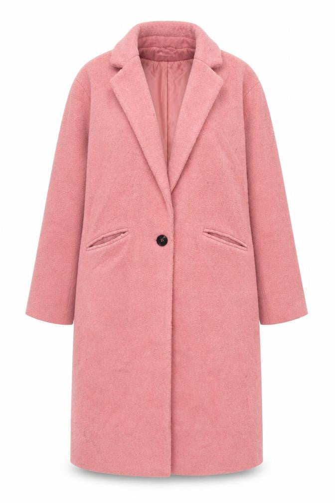 Next Womens Pink Overcoat Coat Size 10 Button