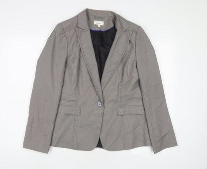 Linea Womens Grey Jacket Blazer Size 16 Button