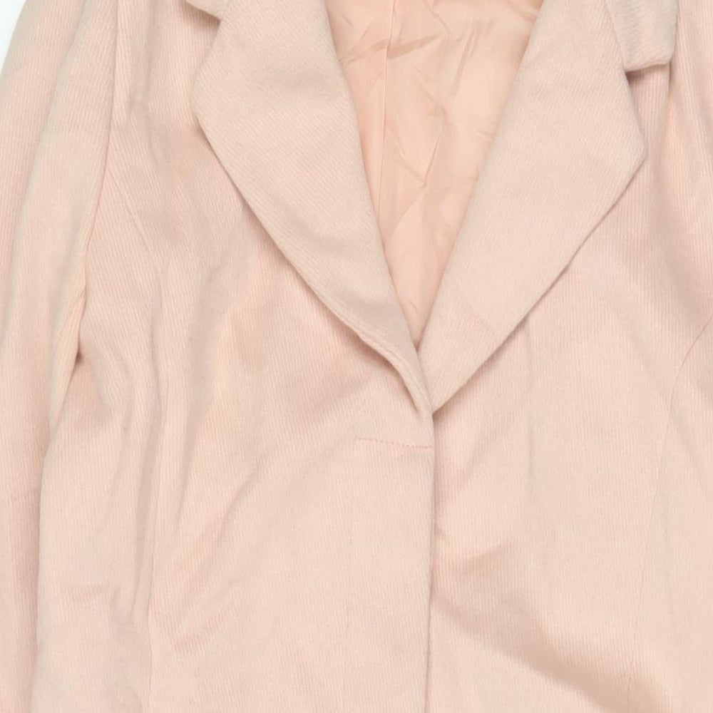 Womens UK Size S VILA Pink Overcoat