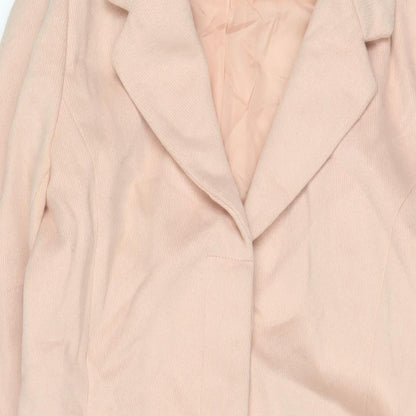 Womens UK Size S VILA Pink Overcoat