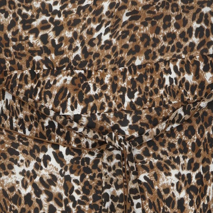 Change Womens Brown Animal Print Polyester A-Line Size 20 V-Neck Zip