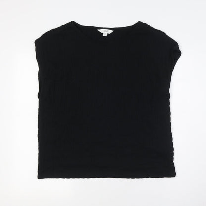 Womens UK Size 16 Marks and Spencer Black Basic Button-Up