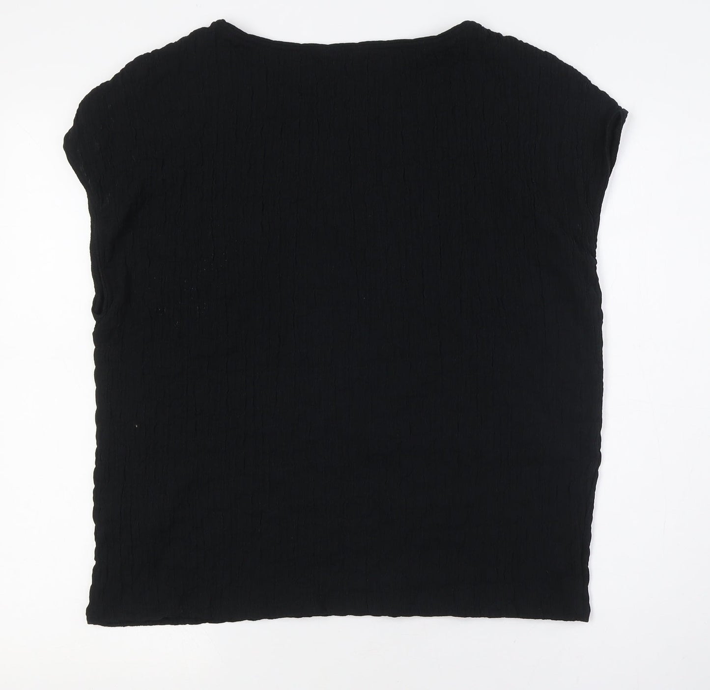 Womens UK Size 16 Marks and Spencer Black Basic Button-Up