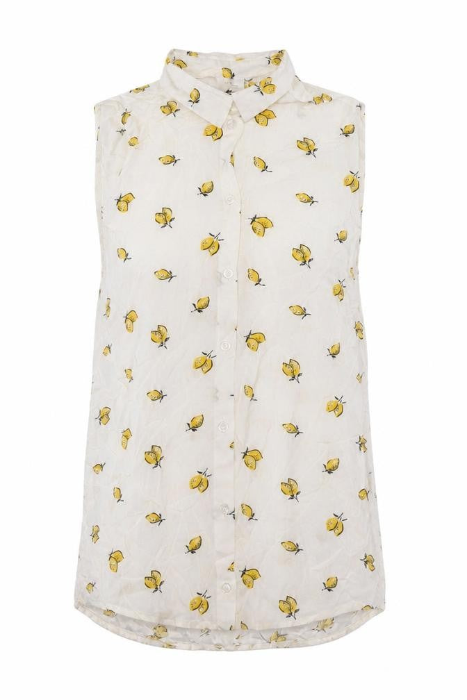 Womens UK Size 4 H&M Ivory Basic Button-Up