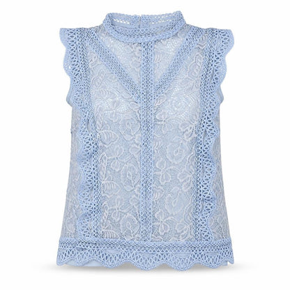 Womens UK Size S Adiva Blue Basic Button-Up
