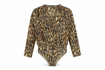 Womens UK Size L Zara One-Piece Brown Bodysuit