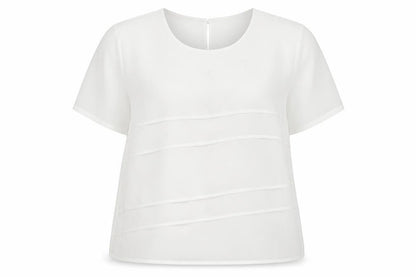 Womens UK Size 16 Afibel White Basic Button-Up