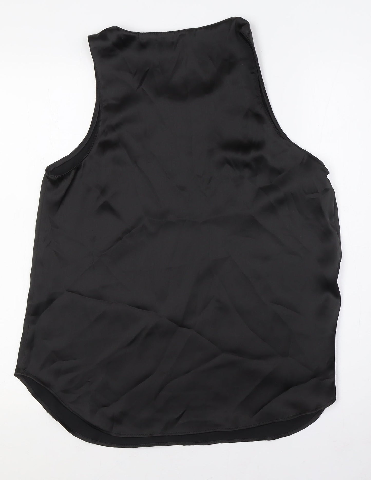 Womens UK Size M Zara Black Basic Button-Up
