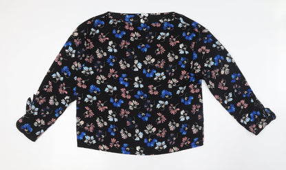 Womens UK Size 14 Warehouse Multicoloured Basic Button-Up