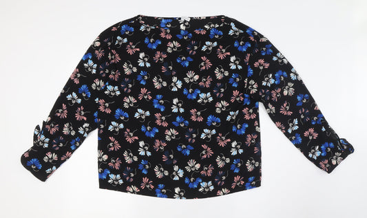 Womens UK Size 14 Warehouse Multicoloured Basic Button-Up