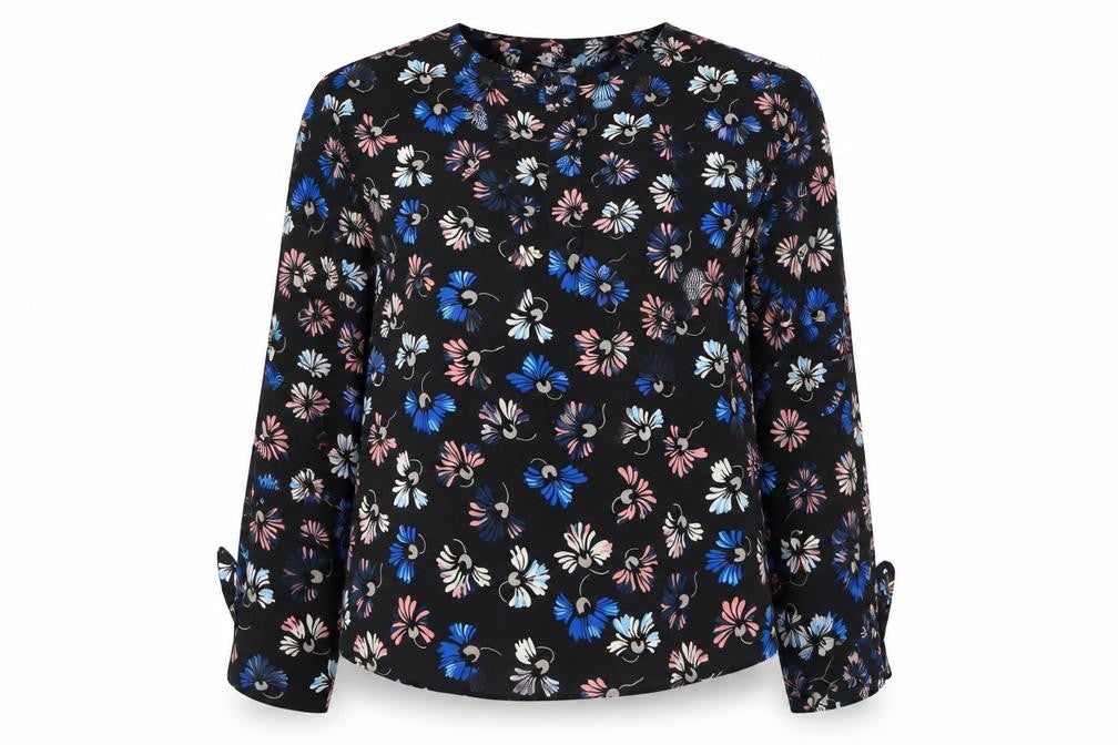 Womens UK Size 14 Warehouse Multicoloured Basic Button-Up