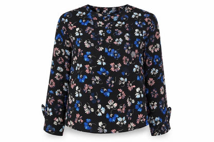 Womens UK Size 14 Warehouse Multicoloured Basic Button-Up