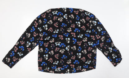 Womens UK Size 14 Warehouse Multicoloured Basic Button-Up
