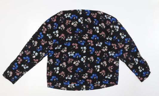 Womens UK Size 14 Warehouse Multicoloured Basic Button-Up