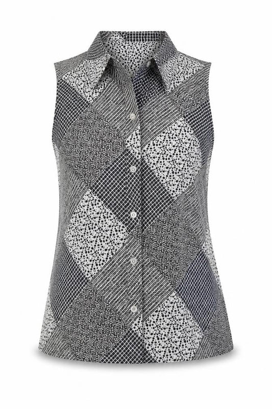 Womens UK Size L Paul Costelloe Black Basic Button-Up