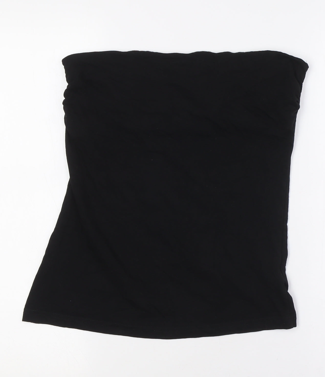 Womens UK Size M H&M Black Basic Button-Up