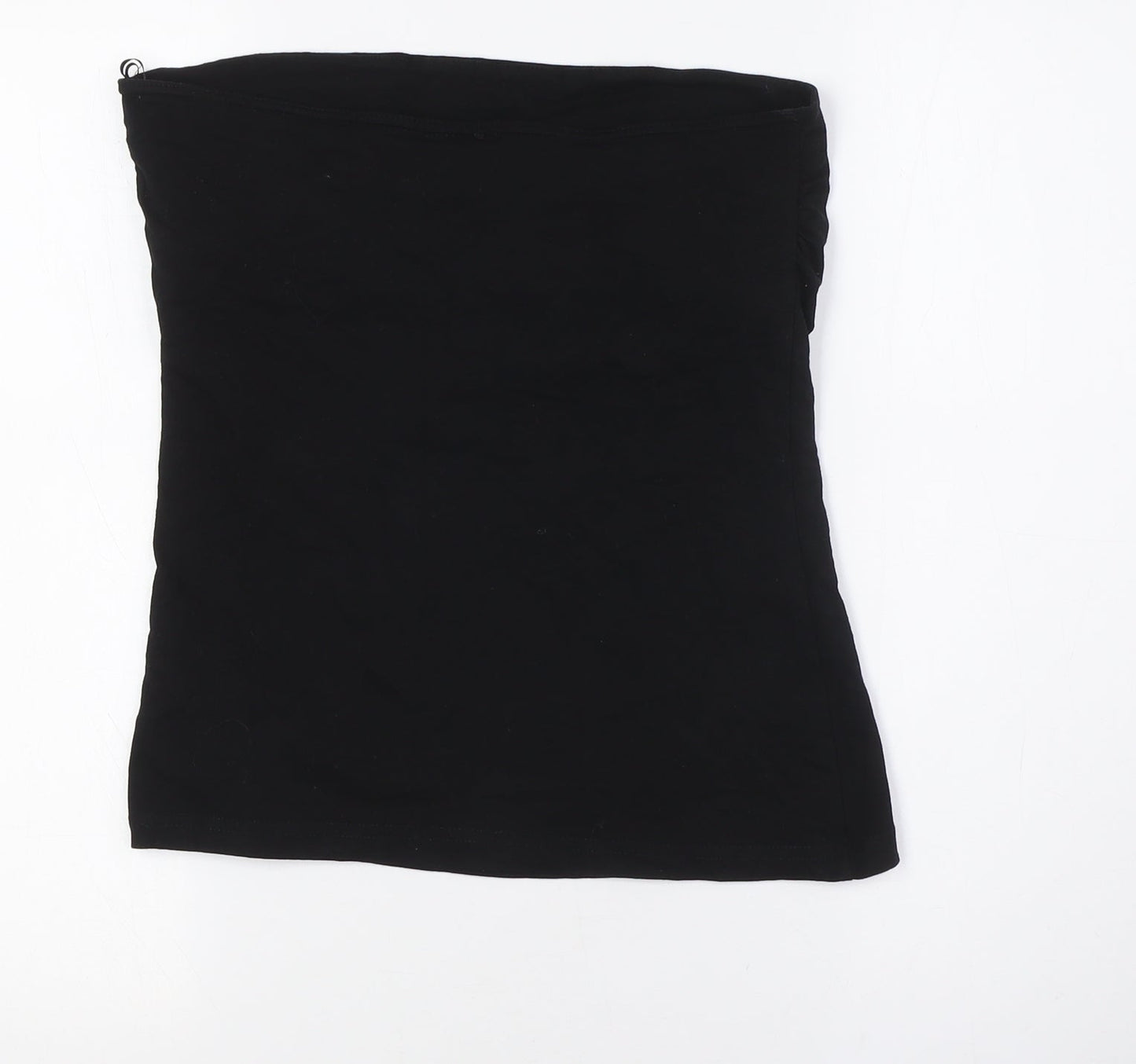 Womens UK Size M H&M Black Basic Button-Up