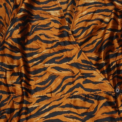 Very Womens Brown Animal Print Polyester Wrap Dress Size 22 V-Neck Button