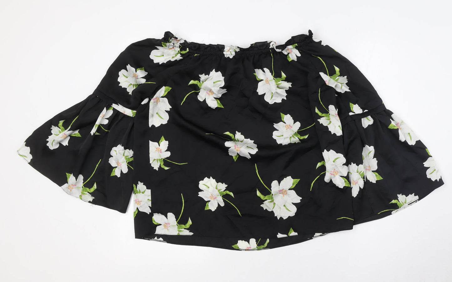 Womens UK Size 12 Dorothy Perkins Black Basic Button-Up