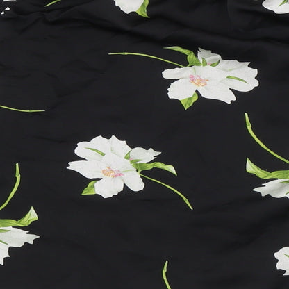 Womens UK Size 12 Dorothy Perkins Black Basic Button-Up
