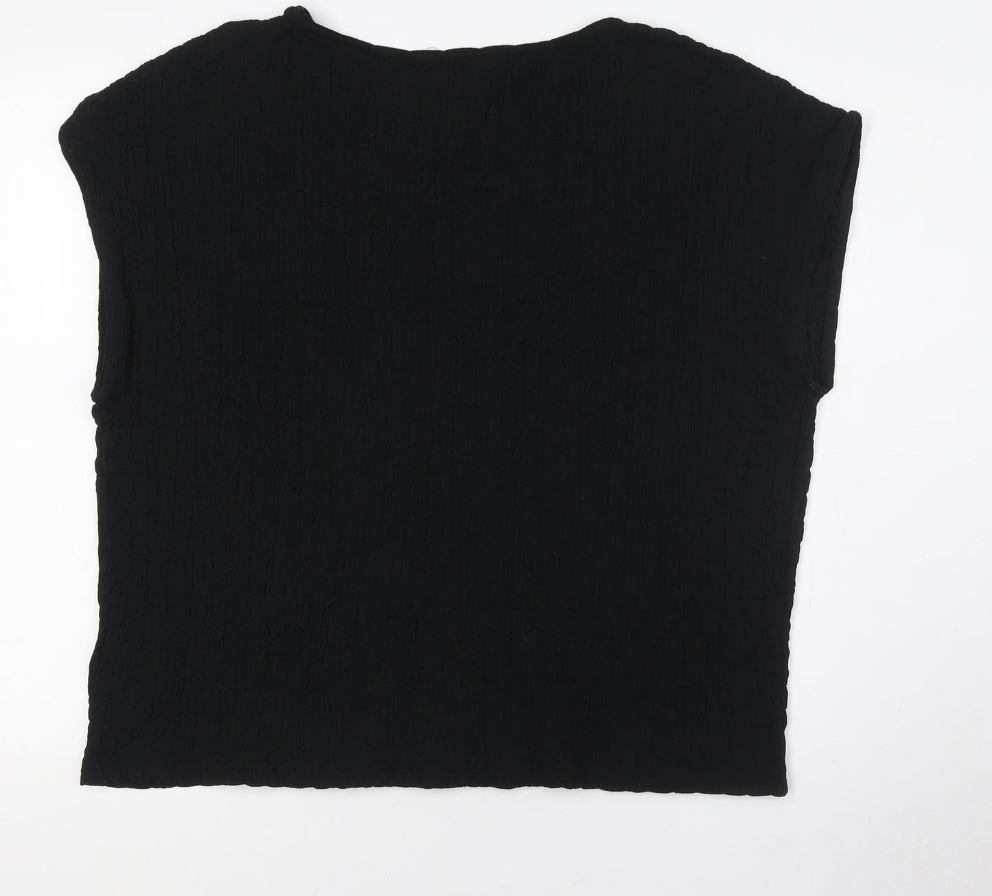 Womens UK Size 20 Marks and Spencer Black Basic Button-Up
