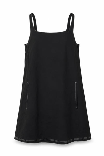 Topshop Womens Black Nylon A-Line Size 10 Square Neck