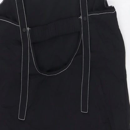Topshop Womens Black Nylon A-Line Size 10 Square Neck