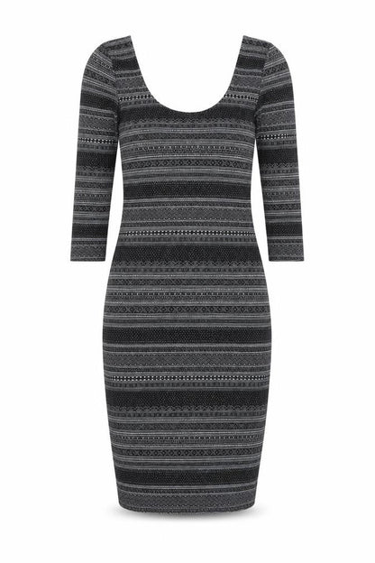 Miss Selfridge Womens Black Cotton Bodycon Size 4 Scoop Neck