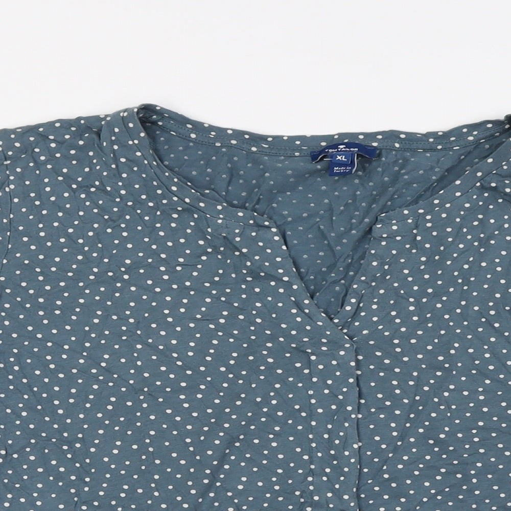 Womens UK Size XL TOM TAILOR Blue Basic Button-Up