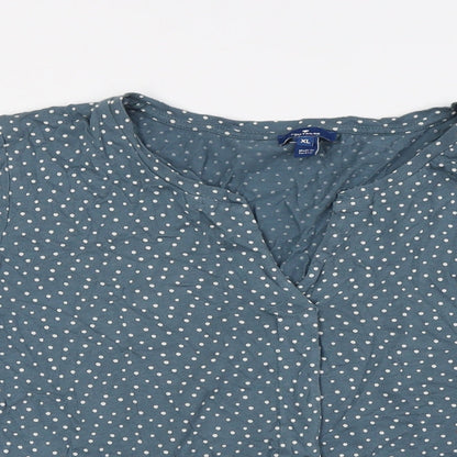 Womens UK Size XL TOM TAILOR Blue Basic Button-Up