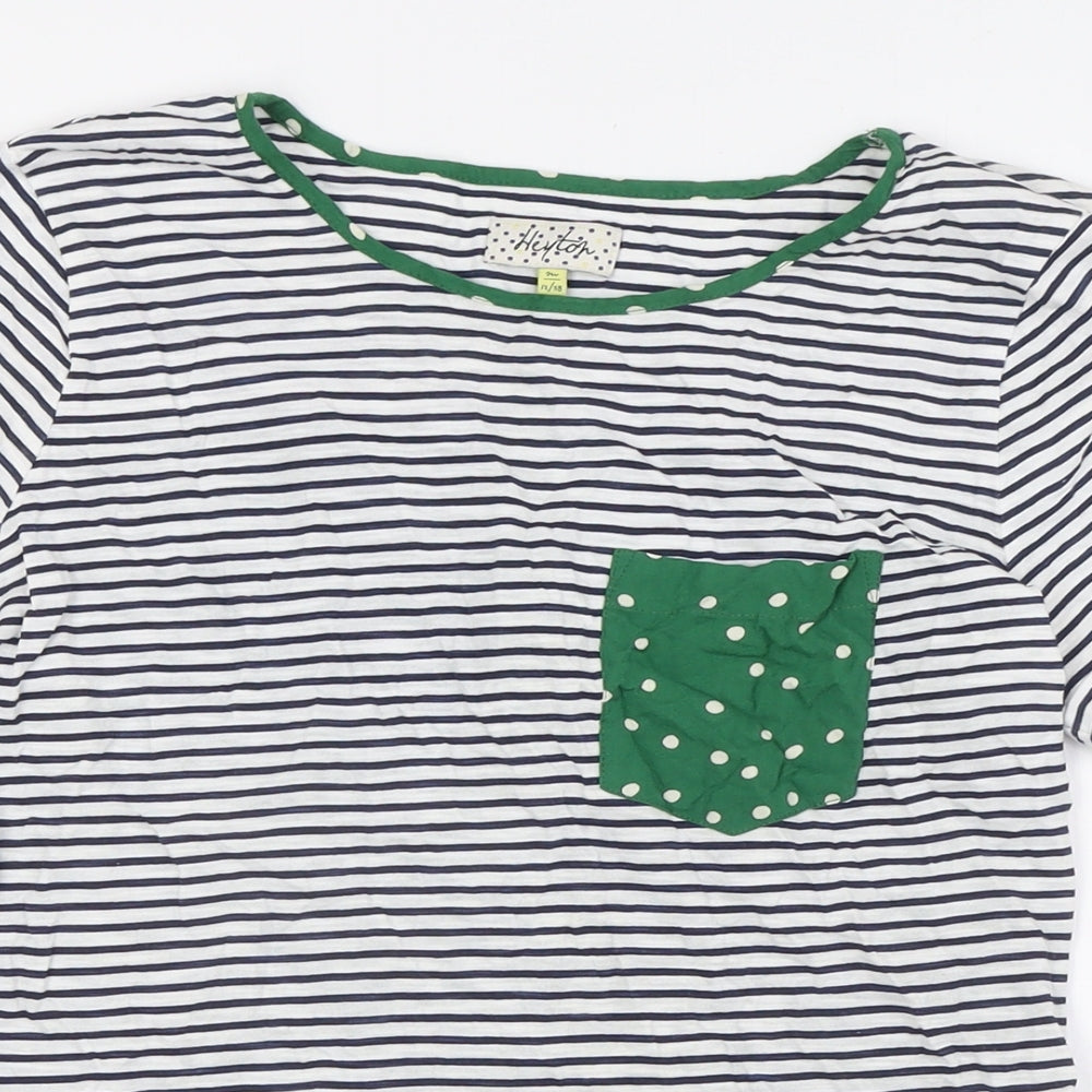 Womens UK Size 12 Heyton Blue Basic Button-Up