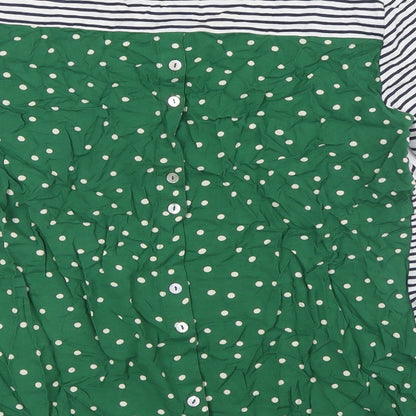 Womens UK Size 12 Heyton Blue Basic Button-Up