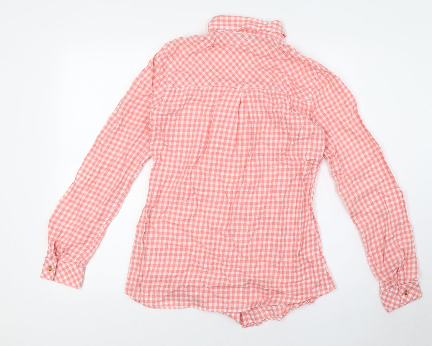 Womens UK Size 8 Marks and Spencer Red Basic Button-Up