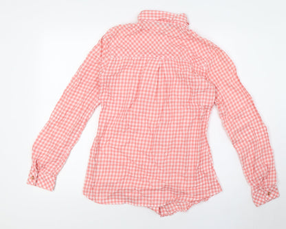 Womens UK Size 8 Marks and Spencer Red Basic Button-Up