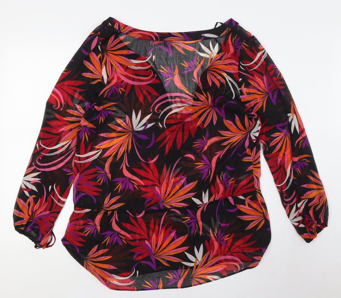 Womens UK Size 16 Debenhams Multicoloured Basic Button-Up