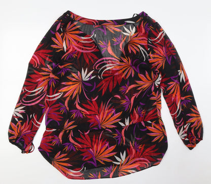 Womens UK Size 16 Debenhams Multicoloured Basic Button-Up