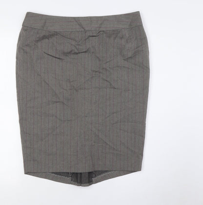 Sticky Fingers Womens Beige Polyester Straight & Pencil Skirt Size 14 Zip