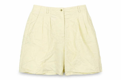 Line UP Womens Yellow Polyester Basic Shorts Size M L6 in Regular Zip