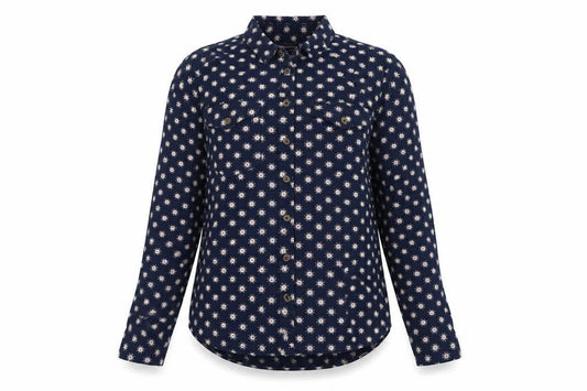 Marks & Spencer Womens Blue Viscose Basic Button-Up Size 10 Collared